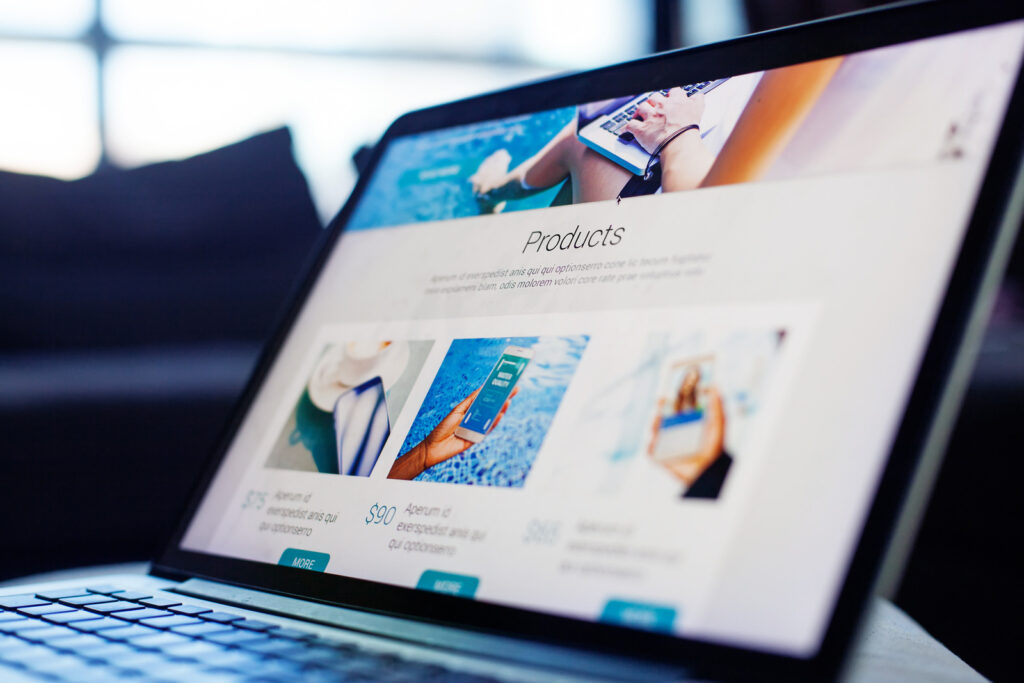 Website design mockup